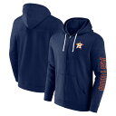 ファナティクス メンズ パーカー・スウェットシャツ アウター Houston Astros Fanatics Branded Offensive Line Up Lightweight FullZip Hoodie -