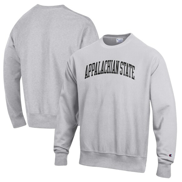 チャンピオン メンズ パーカー・スウェットシャツ アウター Appalachian State Mountaineers Champion Reverse Weave Fleece Crewneck Sweatshirt Heathered Gray