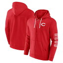 ファナティクス メンズ パーカー・スウェットシャツ アウター Cincinnati Reds Fanatics Branded Offensive Line Up Lightweight FullZip Hoodie -