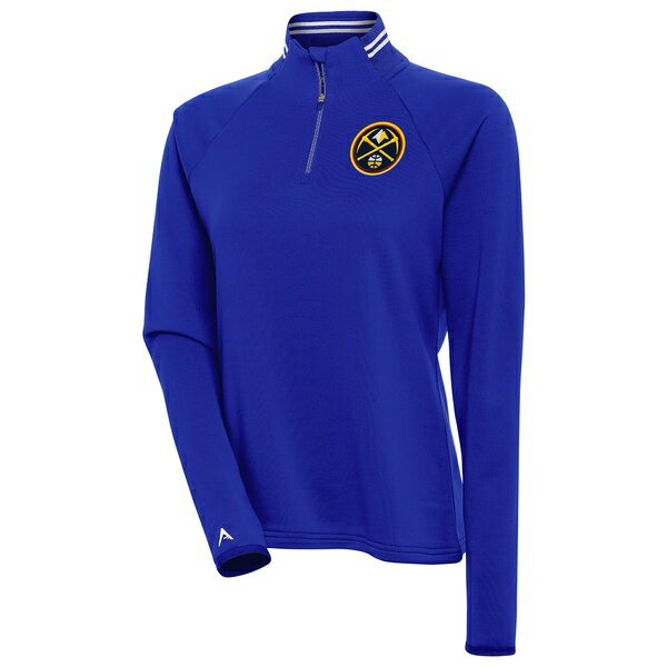 アンティグア レディース ジャケット＆ブルゾン アウター Denver Nuggets Antigua Women 039 s Milo QuarterZip Pullover Top Royal