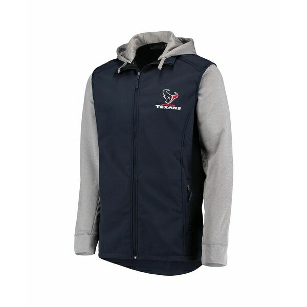 ダンブルック メンズ ジャケット＆ブルゾン アウター Men's Navy, Gray Houston Texans Big and Tall Alpha Full-Zip Hoodie Jacket Navy, Gray