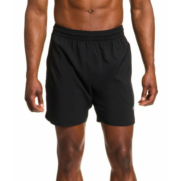 リーボック メンズ カジュアルパンツ ボトムス Men's Run 7" Woven Active Pull-On Shorts Black