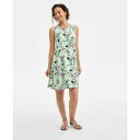 スタイルアンドコー レディース ワンピース トップス Women's Printed Sleeveless Flip-Flop Dress, Exclusive...