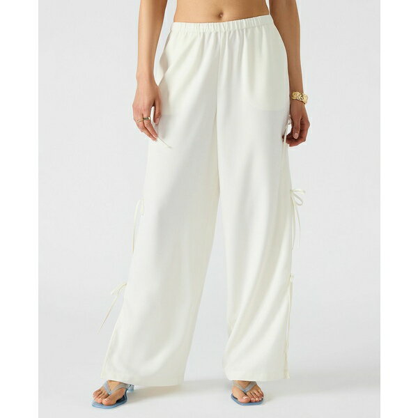 スティーブ マデン レディース カジュアルパンツ ボトムス Women's Fia Side-Tie Wide-Leg Pants Antique