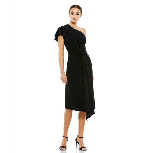 マックダガル レディース ワンピース トップス Women's One Shoulder Midi Length Jersey Dress Black マックダガル レディース ワンピース トップス Women's One Shoulder Midi Length Jersey Dress Black