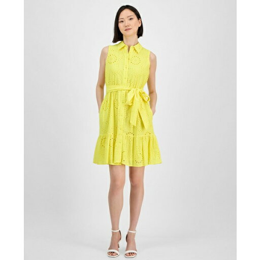 アンクライン レディース ワンピース トップス Women's Cotton Collared Sleeveless Shirtdress Aurora アンクライン レディース ワンピース トップス Women's Cotton Collared Sleeveless Shirtdress Aurora