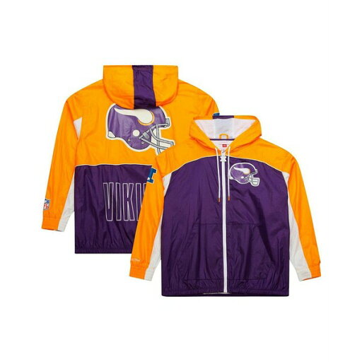 ミッチェル&ネス メンズ ジャケット&ブルゾン アウター Men's White Minnesota Vikings Big Shot Premium Full-Zip Windbreaker Jacket White ミッチェル&ネス メンズ ジャケット&ブルゾン アウター Men's White Minnesota Vikings Big Shot Premium Full-Zip Windbreaker Jacket White