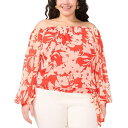 ヴィンスカムート レディース カットソー トップス Plus Size Off-The-Shoulder Long-Sleeve Blouse Cayenne