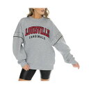 ゲームデイ レディース カットソー トップス Women's Heather Gray Louisville Cardinals Competitive Edg...