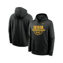 ナイキ メンズ パーカー・スウェットシャツ アウター Men's Black Iowa Hawkeyes Women's Basketball Club Fle...