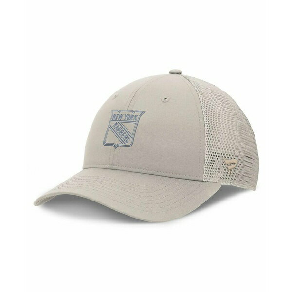 ファナティクス レディース 帽子 アクセサリー Women's Tan New York Rangers Authentic Pro Road Trucker Adjustable Hat Tan