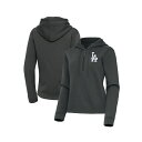 アンティグア レディース カットソー トップス Women's Pewter Los Angeles Dodgers Contemporary Quarter-...