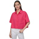 ダナキャランニューヨーク レディース カットソー トップス Women's Oversized Cropped Shirt AZL - AZALEA
