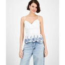 ゲス レディース カットソー トップス Women's Blanche Peplum Top Pure White