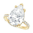 バッジェリーミシュカ レディース リング アクセサリー Certified Lab Grown Diamond Pear Cut Hidden Halo Eng...