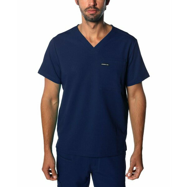 メンバーズオンリー メンズ シャツ トップス Men's Brighton 3-Pocket Scrub Top Navy