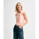 イザックミズラヒ レディース カットソー トップス Women's Twist Neck Short Sleeve Tee Blush