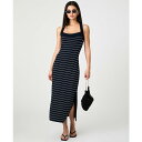 フレンチコネクション レディース ワンピース トップス Women's Striped Bodycon Knit Dress Marine/Summer White Stripe