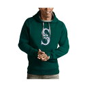 アンティグア メンズ パーカー・スウェットシャツ アウター Men's Aqua Seattle Mariners Victory Pullover Team Logo Hoodie Teal