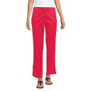 ランズエンド レディース カジュアルパンツ ボトムス Women's Mid Rise Classic Straight Leg Chino Ankle Pants Berry rouge