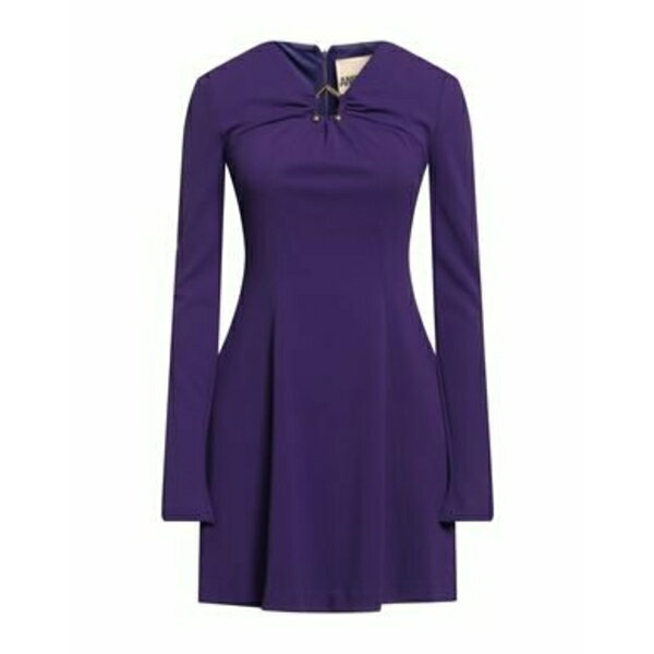 【送料無料】 アニエバイ レディース ワンピース トップス Mini dresses Purple