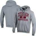 チャンピオン メンズ パーカー・スウェットシャツ アウター Texas A&M Aggies Champion Arch Pill Pullover Hoodie Heather Gray