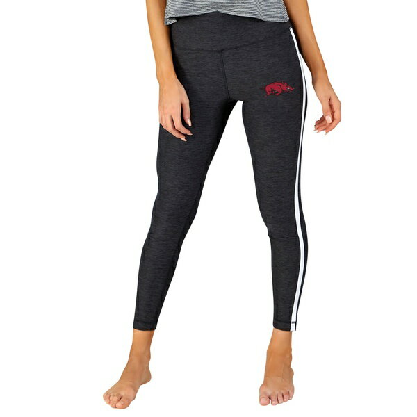 コンセプトスポーツ レディース カジュアルパンツ ボトムス Arkansas Razorbacks Concepts Sport Women's Centerline Knit Leggings Charcoal/White