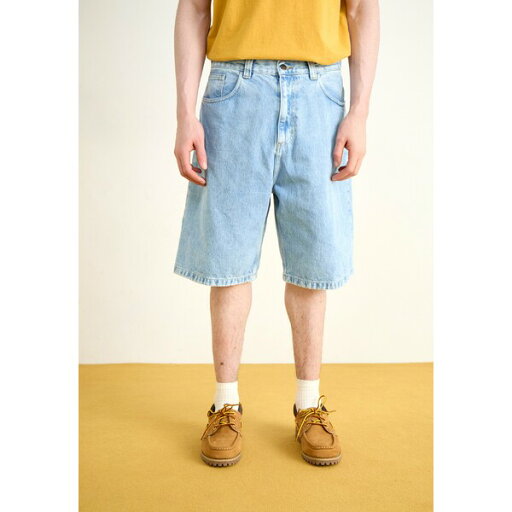 カーハート メンズ デニムパンツ ボトムス BRANDON - Denim shorts - blue heavy stone bleached カーハート メンズ デニムパンツ ボトムス BRANDON - Denim shorts - blue heavy stone bleached