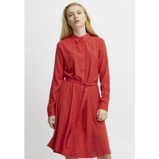 イチ レディース ワンピース トップス IHMain - Shirt dress - poppy red イチ レディース ワンピース トップス IHMain - Shirt dress - poppy red