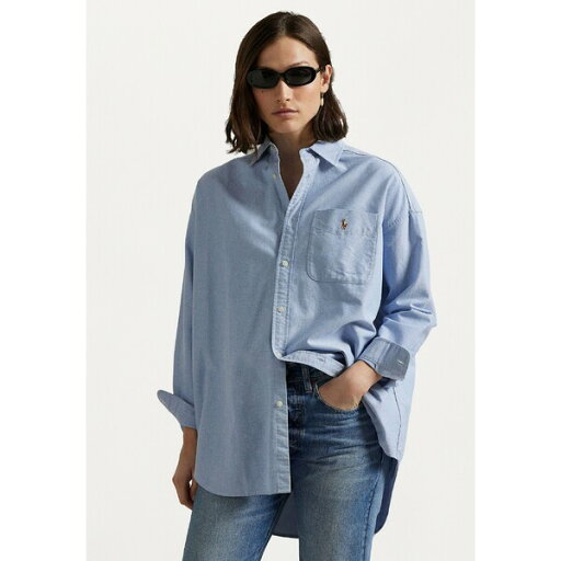 ラルフローレン レディース シャツ トップス THE BIG COTTON OXFORD SHIRT - Button-down blouse - blue ラルフローレン レディース シャツ トップス THE BIG COTTON OXFORD SHIRT - Button-down blouse - blue