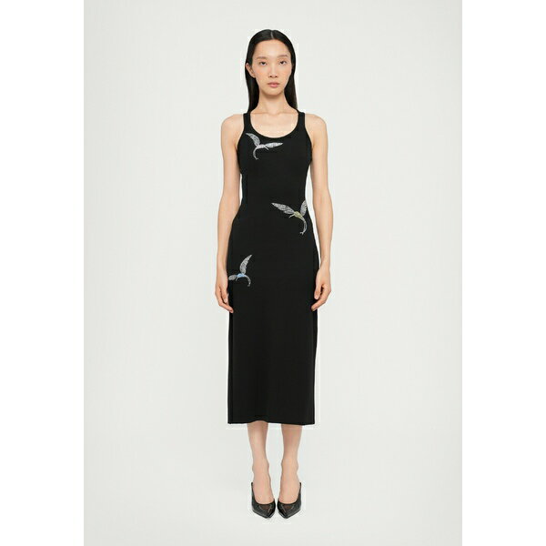 デヴィッド コーマ レディース ワンピース トップス HUMMINGBIRD RHINESTONE TANK DRESS - Occasion wear - black/silver