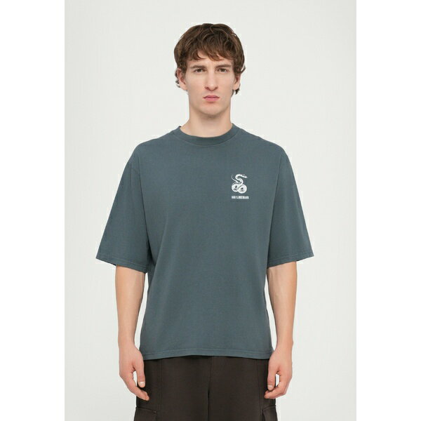 ハン コペンハーゲン メンズ Tシャツ トップス SNAKE LOGO TEE - Print T-shirt - dark grey