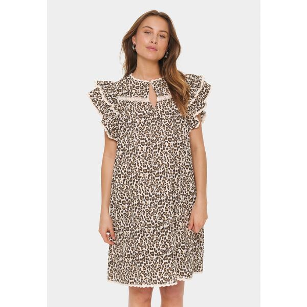 サントロペ レディース ワンピース トップス KIRBYSZ - Day dress - creme leopard strokes