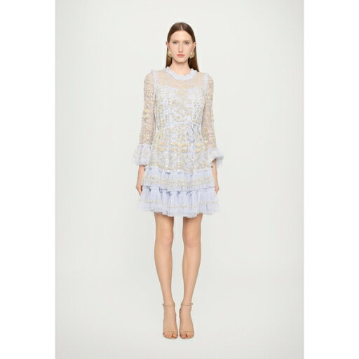 ニードルアンドスレッド レディース ワンピース トップス CELIA LONG SLEEVE MINI DRESS - Cocktail dress / Party dress - light blue ニードルアンドスレッド レディース ワンピース トップス CELIA LONG SLEEVE MINI DRESS - Cocktail dress / Party dress - light blue