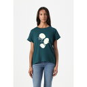 トムテイラー レディース Tシャツ トップス LOOSE - Print T-shirt - dark teal green(4)