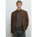 マッシモ ドゥッティ メンズ サンダル シューズ STAND COLLAR - Leather jacket - brown