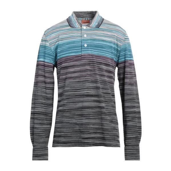 【送料無料】 ミッソーニ メンズ Tシャツ トップス Polo shirts Azure