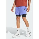 アディダス メンズ バスケットボール スポーツ 2IN1 - Sports shorts - semi blue black