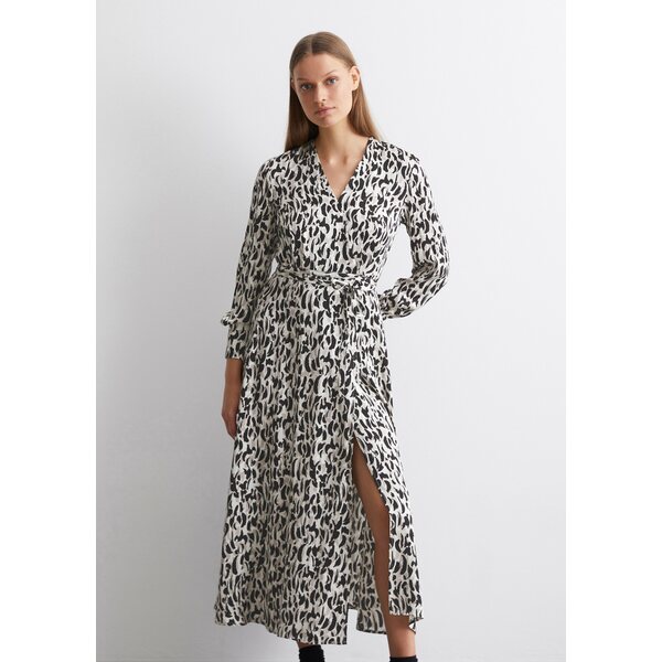 マルコポーロ レディース ワンピース トップス LONG SLEEVE - Maxi dress - black white
