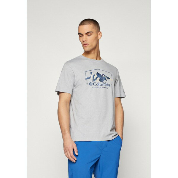コロンビア メンズ バスケットボール スポーツ PATH LAKE¢ GRAPHIC TEE - Print T-shirt - columbia grey heather