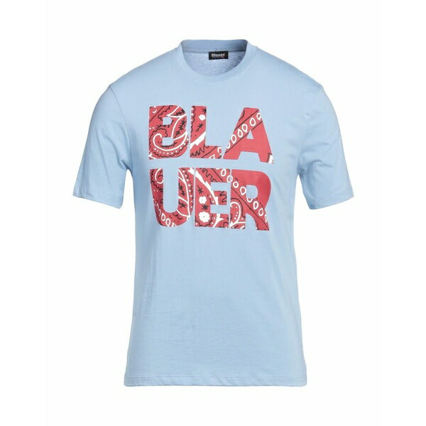 【送料無料】 ブラウアー メンズ Tシャツ トップス T-shirts Light blue