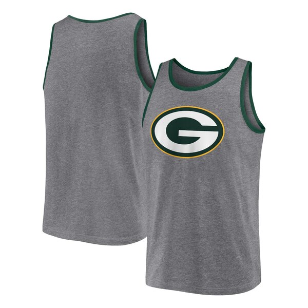 ファナティクス メンズ Tシャツ トップス Green Bay Packers Fanatics Branded Primary Tank Top Heather Gray