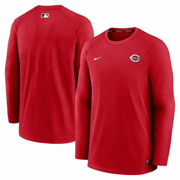 ʥ  T ȥåץ Cincinnati Reds Nike Authentic Collection Logo Performance Long Sleeve TShirt Red