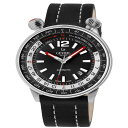 WFr Y rv ANZT[ Men's Wallabout Black Leather Watch 44mm Black