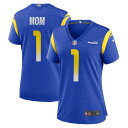 ナイキ レディース ユニフォーム トップス Number 1 Mom Los Angeles Rams Nike Women's Game Jersey Royal