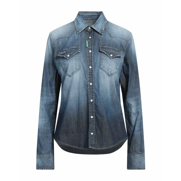 【送料無料】 ディースクエアード レディース シャツ トップス Denim shirts Blue
