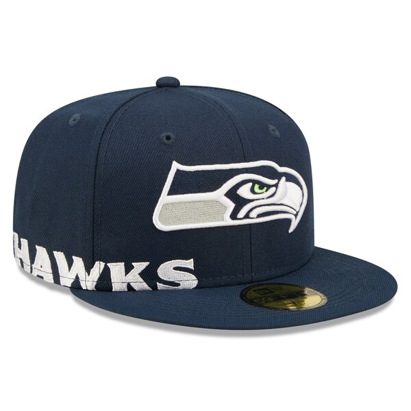 ˥塼  ˹ ꡼ Seattle Seahawks New Era Side Split 59FIFTY Fitted Hat College Navy