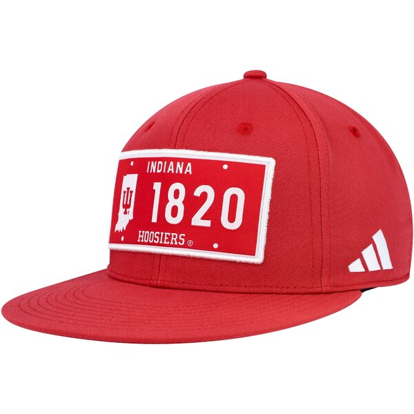 アディダス メンズ 帽子 アクセサリー Indiana Hoosiers adidas Established Snapback Hat Crimson