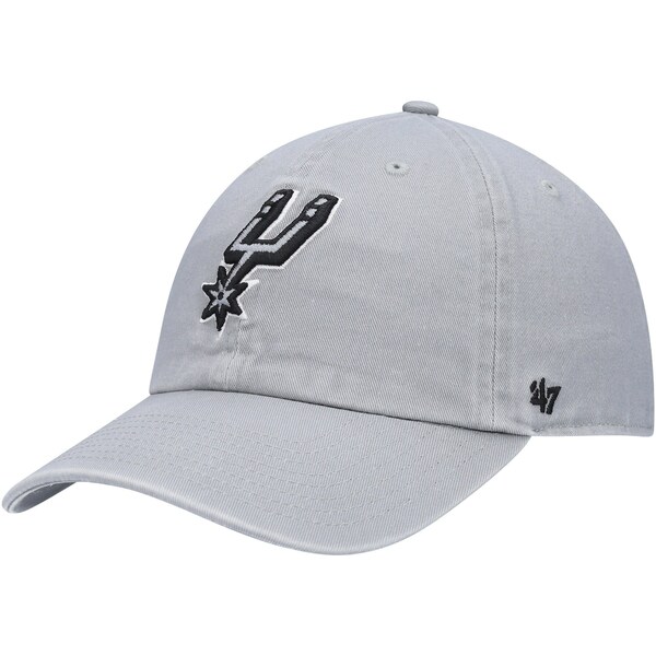 フォーティーセブン メンズ 帽子 アクセサリー San Antonio Spurs '47 Team Clean Up Adjustable Hat Gray