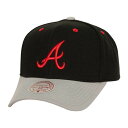 ミッチェル＆ネス ミッチェル&ネス メンズ 帽子 アクセサリー Atlanta Braves Mitchell & Ness Bred Pro Adjustable Hat Black
